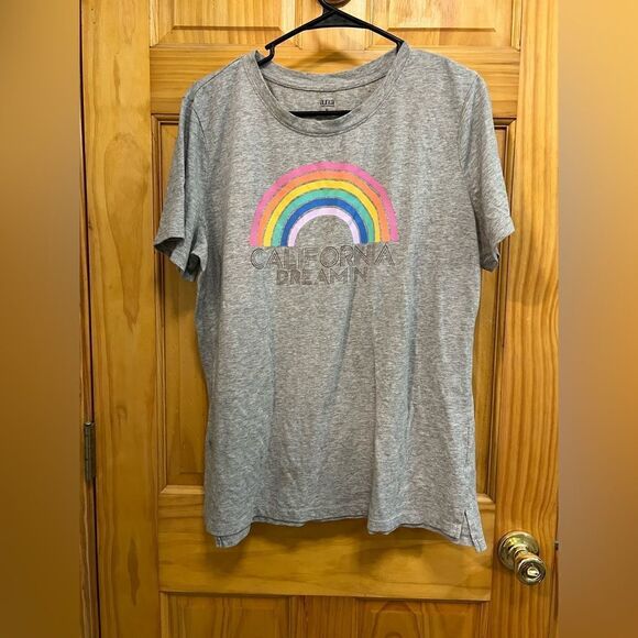 A.N.A gray rainbow graphic t shirt size XL - Picture 1 of 5